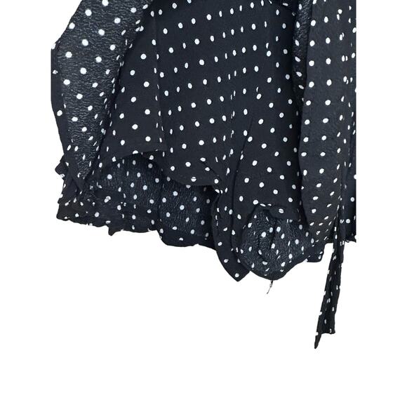 Zara black white polka dots ruffled skort size Small - Picture 8 of 11